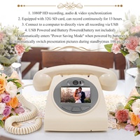 Phonographe vidéo rétro pour mariage, enregistrement de vœux, vidéo 1080P, livre d'or vidéo et audio, téléphone multifonctionnel, phonographe vidéo vintage