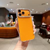 Coque de téléphone IMD brillante effet diamant couleur unie pour iPhone 18 17 Air 16 15 14 13 12 11 Pro Max, étui antichoc brillant et étincelant