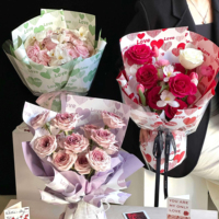 Kertas Pembungkus Kado Bunga Bentuk Hati Hari Valentine Kertas Pembungkus Buket Wisuda Kemasan Tahan Air