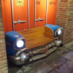OFERTA ESPECIAL: Modelo de sofá con cabeza de coche de carreras de resina DIY, decoración punk para <span class=keywords><strong>bar</strong></span>, restaurante y hogar - Product Image 5