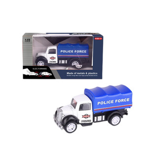 24 pièces 1/55 Simulation alliage métal Dicast métal modèle de voiture de police voiture <span class=keywords><strong>camion</strong></span> moulé sous pression <span class=keywords><strong>jouet</strong></span> retirer pour enfant - Product Image 3