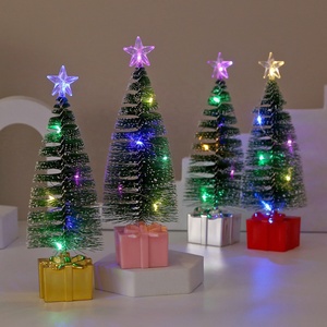 Juego de 4 Mini Árboles de Navidad <span class=keywords><strong>Artificiales</strong></span> con Luces LED para Decoración de Escritorio, Fiestas <span class=keywords><strong>Navideñas</strong></span> - Product Image 4