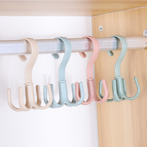 Crochets organisateurs de penderie, support mural rotatif à quatre griffes pour rangement de sacs, idéal pour chambre à coucher et dortoir - Product Image 1
