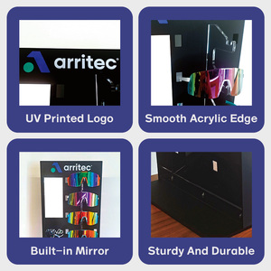 Tùy chỉnh mắt kính hiển thị đứng kính hiển thị quang học Acrylic Kính mát hiển thị đứng Tabletop với gương - Product Image 5