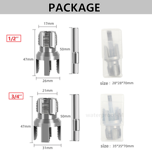 OEM1/2インチ3/4インチねじ切り工具六角軸PPR PE PVC水道管用ねじ切りオープナー内外ねじ切りオープナータッピング用 - Product Image 4