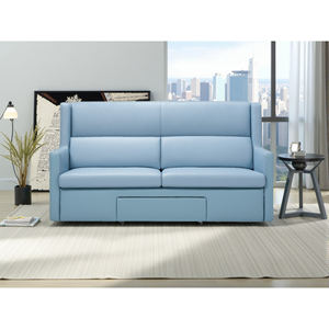 Sofá Plegable Azul Multifuncional, Sofás Sencillos para Sala de Estar, Sofá Pequeño y Cómodo para Apartamentos Pequeños - Product Image 4