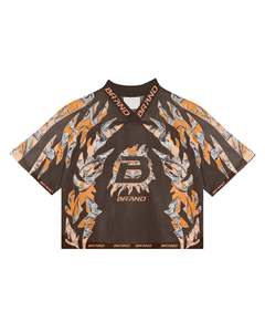 Maglia da Streetwear personalizzata <span class=keywords><strong>Vintage</strong></span> da uomo retrò maglia da basket maglia corta squadrata da calcio uomo audace carattere di squadra e atmosfera retrò - Product Image 2