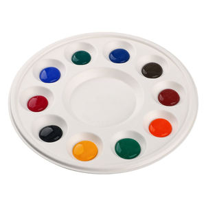 SINOART 10 puits <span class=keywords><strong>Palette</strong></span> <span class=keywords><strong>jetable</strong></span> bambou naturellement biodégradable Bio-Eco artiste acrylique <span class=keywords><strong>palette</strong></span> de <span class=keywords><strong>peinture</strong></span> aquarelle - Product Image 2