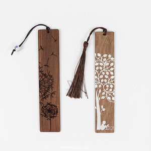 Regalo promozionale a forma personalizzata di legno, il libro in bianco segna la pagina del libro segnalibri in legno personalizzati con nappe - Product Image 3