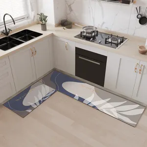 Thoải Mái An Toàn Có Thể Giặt Nhà Bếp Thảm Sàn Thảm Chịu Nhiệt 3D In Non-Slip Phòng Nhà Bếp Thảm Và Thảm