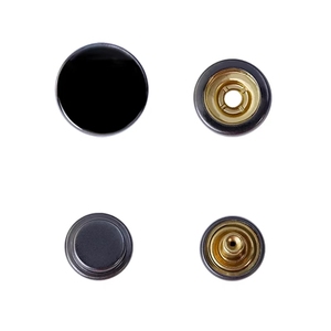 OEM nhà máy đơn giản phong cách áo khoác Báo Chí Snap Nút mùa xuân kim loại khắc logo tấm thân thiện với môi mạ kỹ thuật - Product Image 1