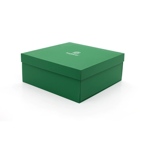 Boîte pliable à poignée verte OEM haut de gamme pour cosmétiques, vêtements, mode, festival, étui cadeau portable - Product Image 2
