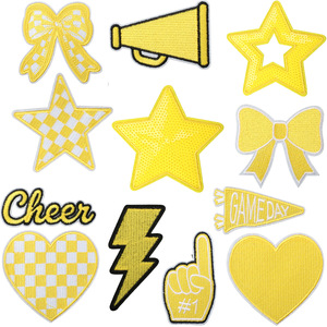 <span class=keywords><strong>Patches</strong></span> de Bordado Temáticos para o Dia de Jogo, Apliques Termocolantes, <span class=keywords><strong>Patches</strong></span> Decorativos Modernos DIY para Roupas, Jeans e Mochilas - Product Image 4
