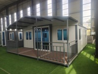 Bon prix Préfabriqué Mobile Petite Maison 2 3 4 5 Chambres 20 pieds 40 pieds Conteneur Pliant Extensible Maison Avec Cuisine Salle De Bains Terrasse