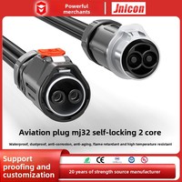 Connecteur d'alimentation haute performance MJ32 en laiton/alliage de zinc plaqué argent 2P 120A mâle/femelle pour applications robotiques et médicales