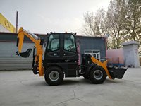 Mini-chargeuse sur pneus diesel avec moteur Kubota, pelle rétrocaveuse, excavatrice télescopique 4x4, chargeuse frontale, prix bas