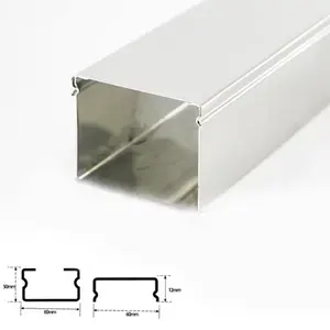 Hot Selling Square 60*50mm 0.6mm Thick Wireway 201 Stainless Steel Cable Trunking Tray