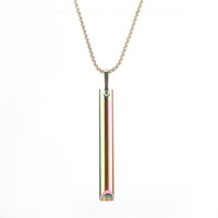 Cadeau personnalisé Outil de respiration en acier inoxydable Soulagement calmant Méditation Stress Anxiété Consciente Respiration Sifflet Collier
