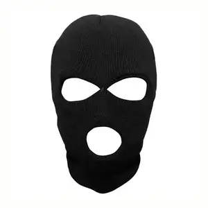 Balaclava de inverno unissex personalizada, atacado, chapéus de malha, esqui, 3 furos