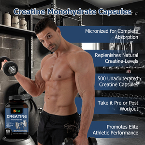 Cápsulas de Creatina Monohidrato OEM, Fuerza Muscular, Crecimiento Muscular, Recuperación, Promueve el Rendimiento Atlético de Élite - Product Image 3