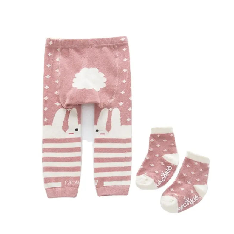 Herbst Neuankömmling gestreifte Baby Kinder Leggings Baumwolle Kind Höschen-Nase Mädchen enge Säugling Grund kleidung Großhandel Bischof