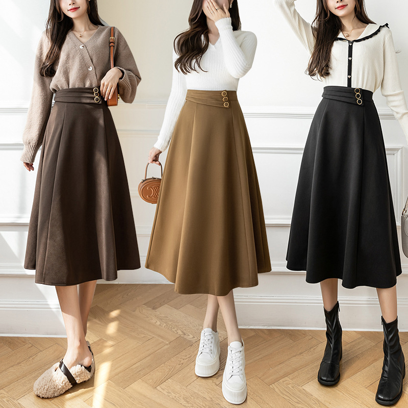 High Waist Slim Winter Versatile Split