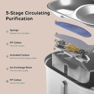 Fontaine à eau pour animaux de compagnie en acier inoxydable, distributeur d'eau automatique de 3,2 L pour chats et chiens - Product Image 3
