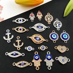 Grosir <span class=keywords><strong>Zirconia</strong></span> Kubik Liontin Jimat Mata Iblis Aloi <span class=keywords><strong>Hamsa</strong></span> Tangan Liontin untuk Membuat Kalung Gelang - Product Image 1