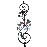 Balustre décoratif en fonte à motifs, revêtement poudré anti-résistant, pour pièces d'escalier intérieur