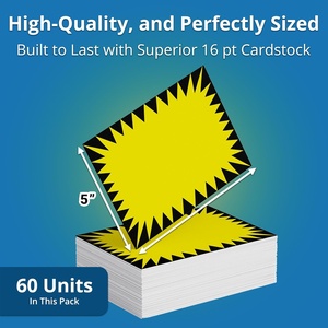 Etichette Prezzo a Stella Giallo Brillante per Negozi, Garage, Mercatini e Segnaletica Aziendale - Cartelli a Stella per Vendita al Dettaglio - Product Image 3