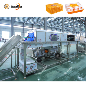 <span class=keywords><strong>Machine</strong></span> de lavage et de séchage de caisses en plastique pour usine alimentaire, disposition et capacité personnalisées - Product Image 5