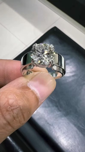 Anillo de Compromiso Solitario con Diamante Cultivado en Laboratorio de 3.00CT, Oro Amarillo de 14K, Joyería Fina para Novia, Regalo para Mujer - Product Image 5