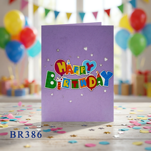 Cartes d'anniversaire 3D personnalisées faites à la main en gros, cadeaux souvenirs, ballons, artisanat en papier, décoration intérieure, impression personnalisée vietnamienne - Product Image 6