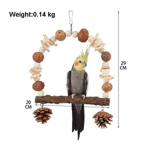 Đồ chơi chim nhỏ, đồ chơi lắc hình quả thông, đồ chơi nhai mài răng cho chim nhỏ và trung bình, đồ chơi leo trèo trong lồng chim - Product Image 5
