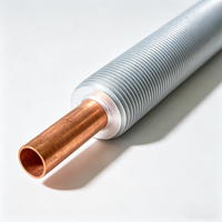 Tube de dissipateur de chaleur à ailettes creuses en spirale extrusion soudage ailettes en aluminium tuyaux et tubes en acier inoxydable condenseur échangeur de chaleur
