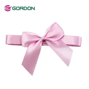 Gordon Linten Roze Custom Satijnen Lint Strikken Met Elastische Band Voor Valentijnsdag Chocoladedoos Diy Decoratie Bloem Verpakking