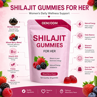 Bonbons gélifiés aux baies mélangées et au Shilajit avec Ashwagandha pour l'équilibre hormonal adulte, l'énergie, le soutien immunitaire et la gestion du métabolisme