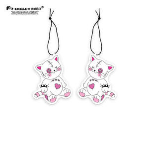 Eccellente Deodorante per Auto a Forma di Gatto con Patchwork di Coniglio - Fragranza Lussuosa e Complessa, Elegante Ornamento a Forma di Gatto per Auto e Casa - Product Image 5