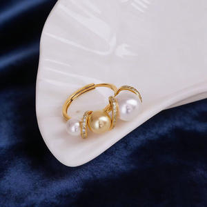 WENCHI 1712DIY - Anillo de Plata de Ley S925 con Cuentas de Perlas de 11-12 mm, Soporte para Joyas Negro, Tecnología de Incrustación de Garras, Modelo 11802 - Product Image 4