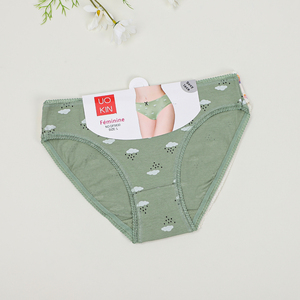 Culottes en coton pur peigné de haute qualité, 40 fils, sous-vêtements pour filles d'école, avec un imprimé floral mignon DF5830 - Product Image 4