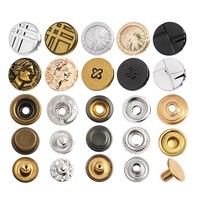 Fabricant de boutons pression en métal avec logo personnalisé, boutons-pression en 4 parties, attaches pour chaussures, vêtements, robes, autres accessoires vestimentaires
