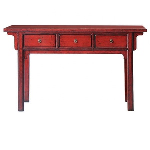 Mesa de <span class=keywords><strong>consola</strong></span> de cajones pintados de salón de madera sólida, reproducción vintage China - Product Image 1