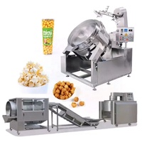 Ligne de production de machines à pop-corn saines entièrement automatiques à vendre pour pop-corn au chocolat, au caramel et classique