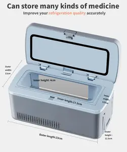 AC USB-Kühlschrank Mini-Kühlschrank mit niedrigem Vitamin Kühlschrank wiederauf ladbarer Kühlschrank tragbare insulin-Kühler-Box