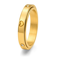 Nouveautés Bijoux Bien-être : Bague Anti-Anxiété Tendance en Acier Inoxydable 4mm, Vente en Gros, pour Filles, Épouses, Femmes