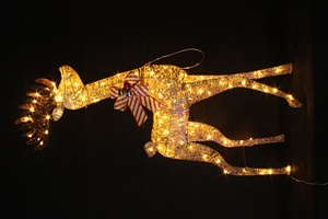 Weihnachts hirsch Warmweiß beleuchtet Hirsch Outdoor Kleidung Weiß Farbe Box Batterie fach 80 Reno Reno 7 Led Schnee kerzen Dinosaurier Licht - Product Image 5