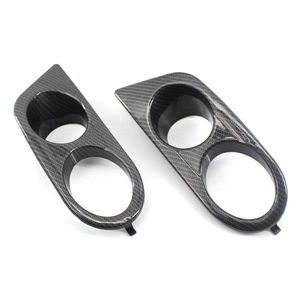 Bmw E46 M3 Dual Fog Light Bezels 2001 2006 Glossy Black <b>Abs</b> Plastic Bumper Lower Grille Trim Cover - Product Image 2