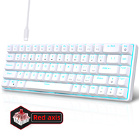 Nuevo Teclado Mecánico Inalámbrico/USB con Cable de 1.5M RK61 de 61 Teclas, 2.4G, Eje Verde, para Juegos Móviles