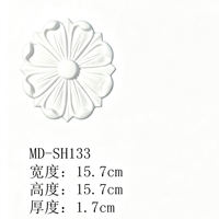 Rosace décorative en polyuréthane, ornement floral sculpté en PU, décoration murale et de plafond intérieure, matériau de décoration pour bâtiments