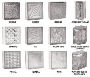 Bloques de vidrio de alta calidad para decoración, bloques de vidrio con formas de onda transparente, a la venta - Product Image 3